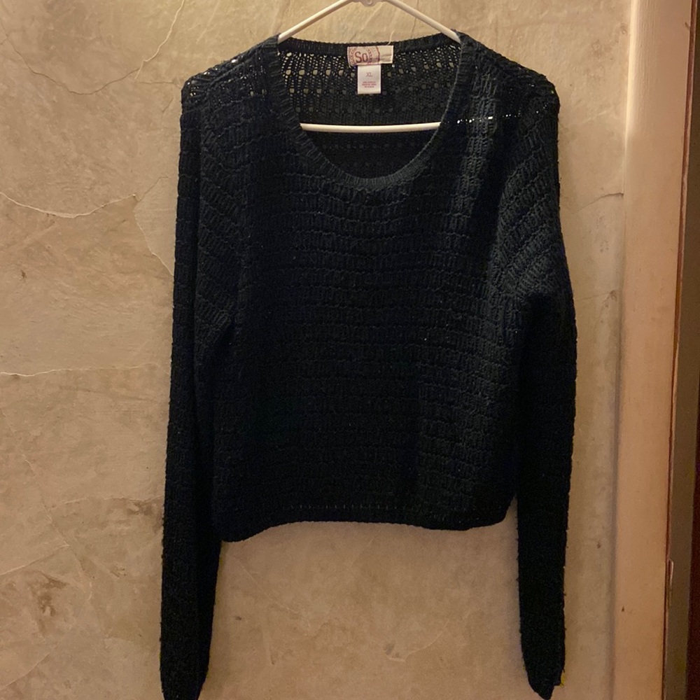 Black acrylic sweater